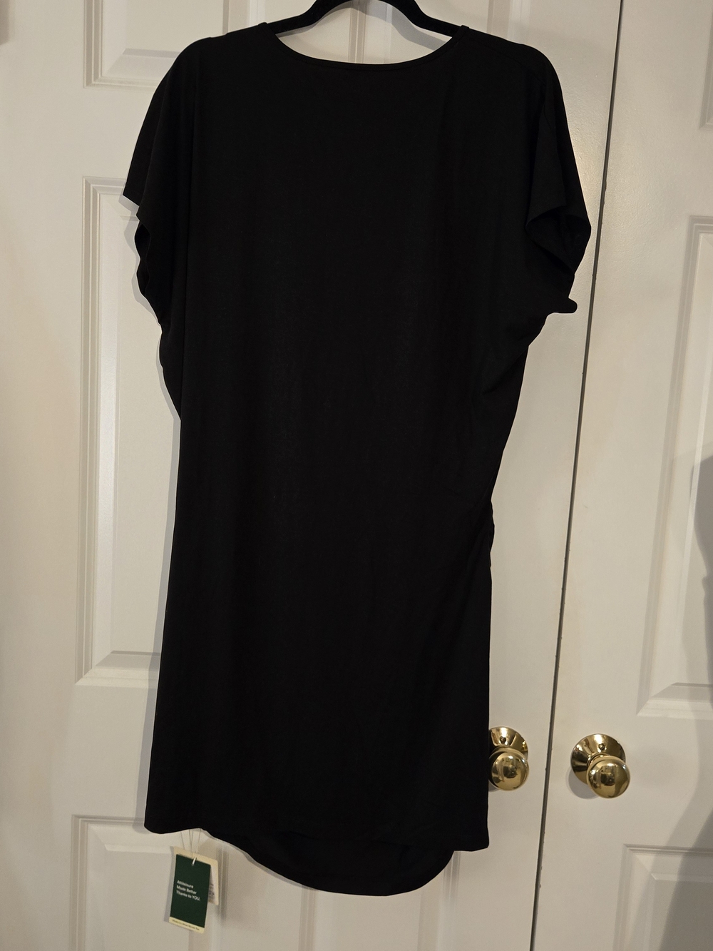 SOLD - NWT Halara Black Ruched Mini Dress | Soft Modal Blend | Size Large - Picture 8 of 8